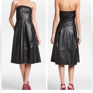 Leith vegan strapless midi dress